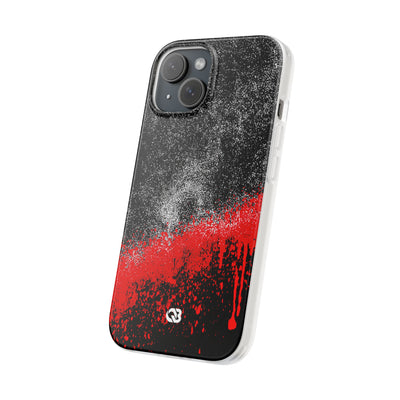 Crimson Noir Drip · Lite Phone Case for iPhone ·  Black