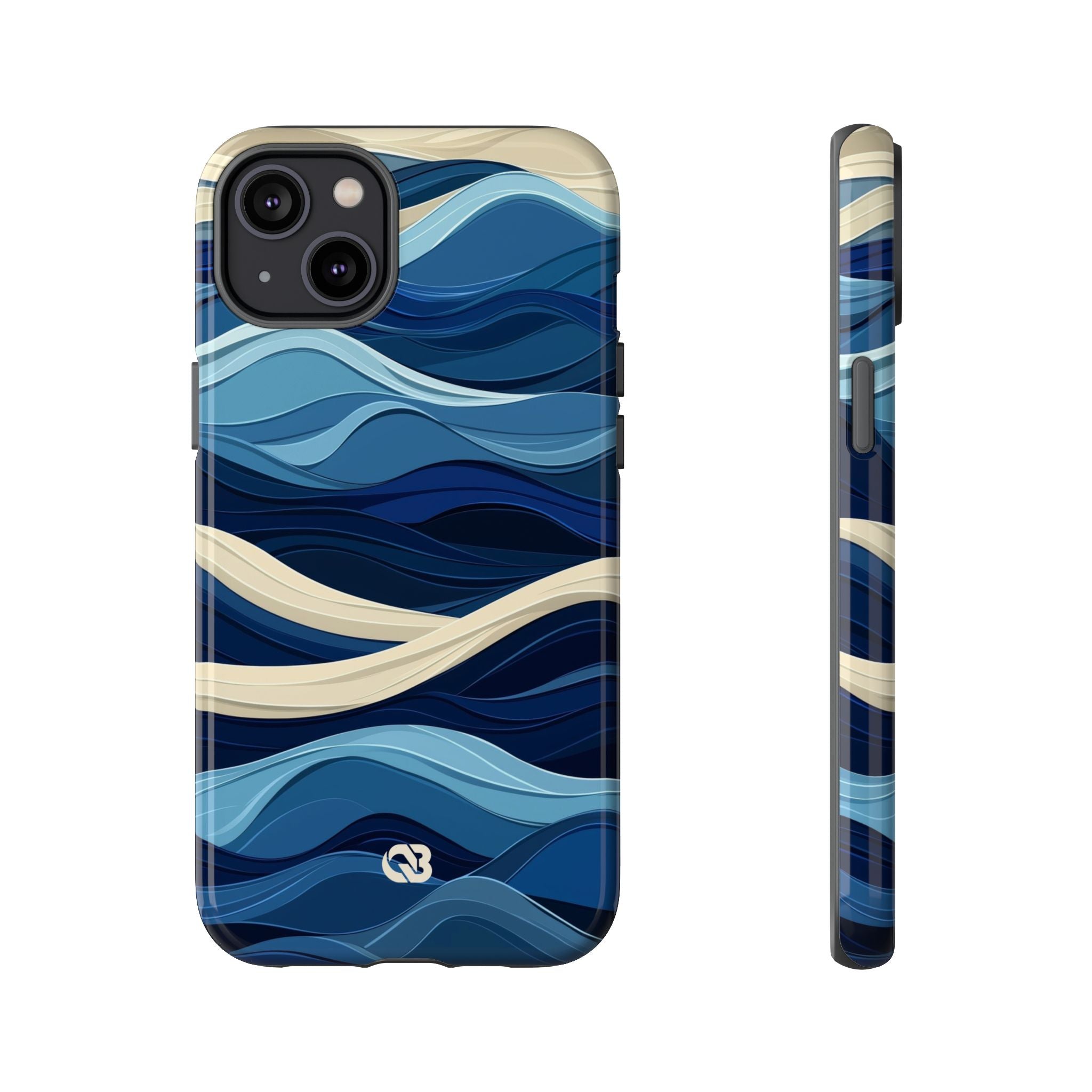 Cobalt Coast Layers · Tough Phone Case for iPhone