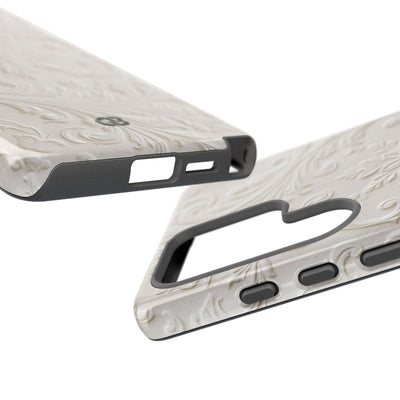 Sculpted Acanthus Relief · Tough Phone Case for Samsung · White
