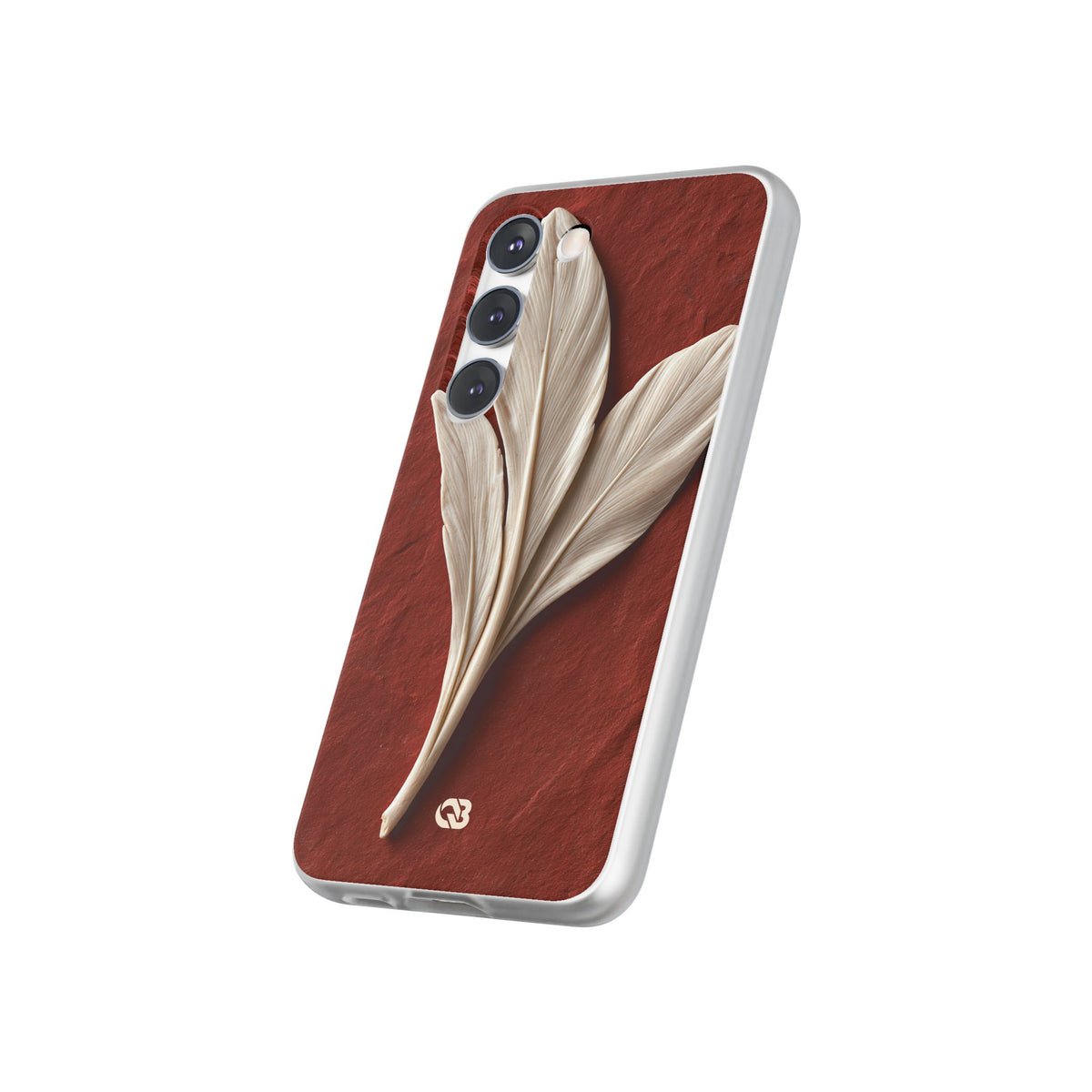 Carved Ivory Plume · Lite Phone Case for Samsung · Red