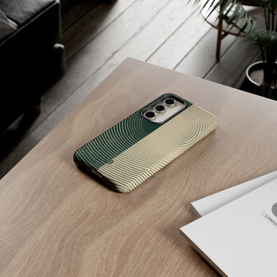 Green Tough Phone Case for Samsung - Evergreen Split Grain