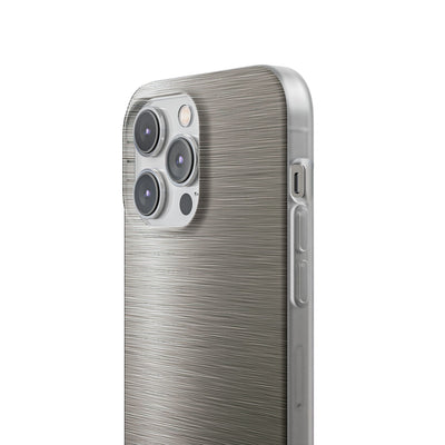 Grey Lite Phone Case for iPhone - Brushed Industrial Steel