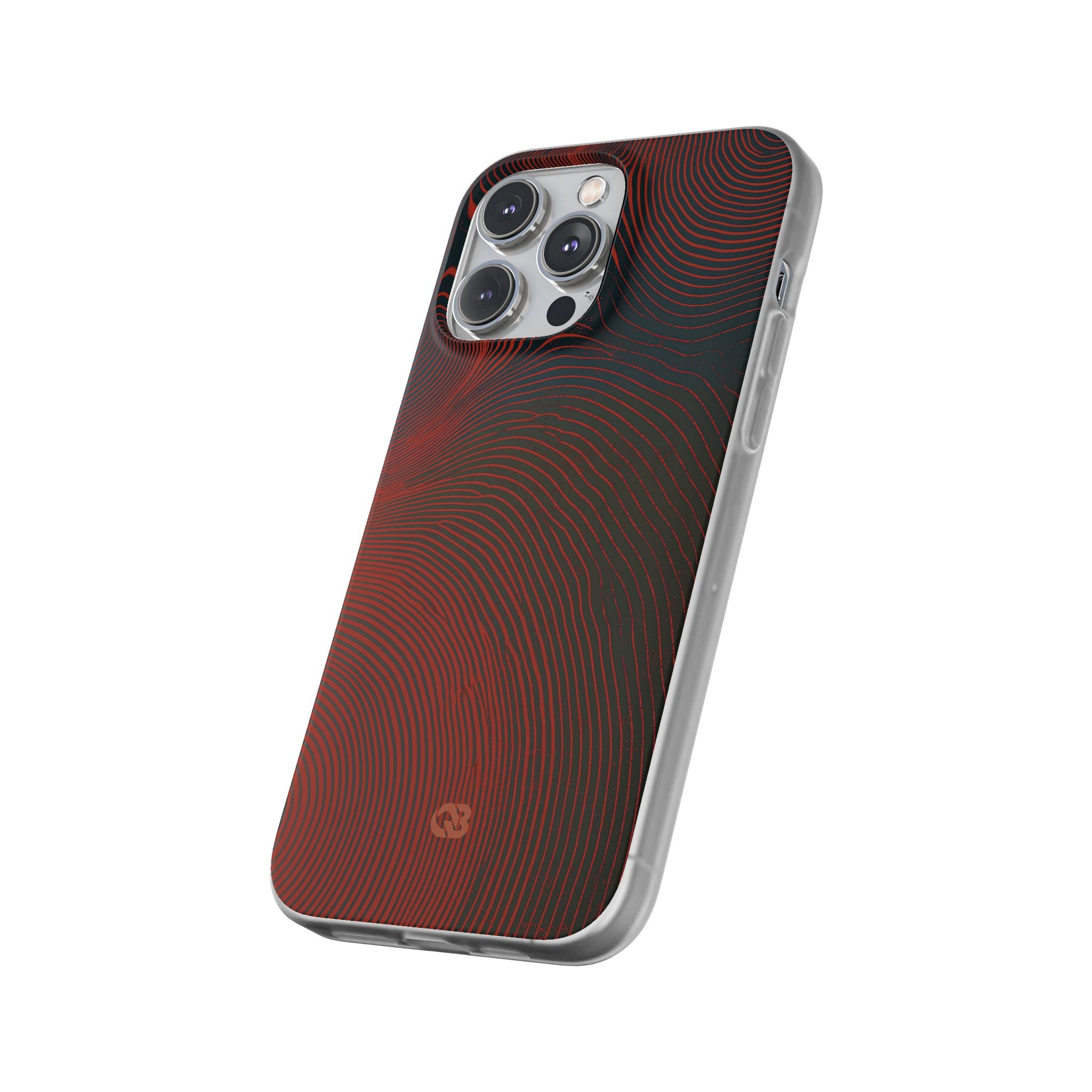 Red Lite Phone Case for iPhone - Terracotta Nerve Map
