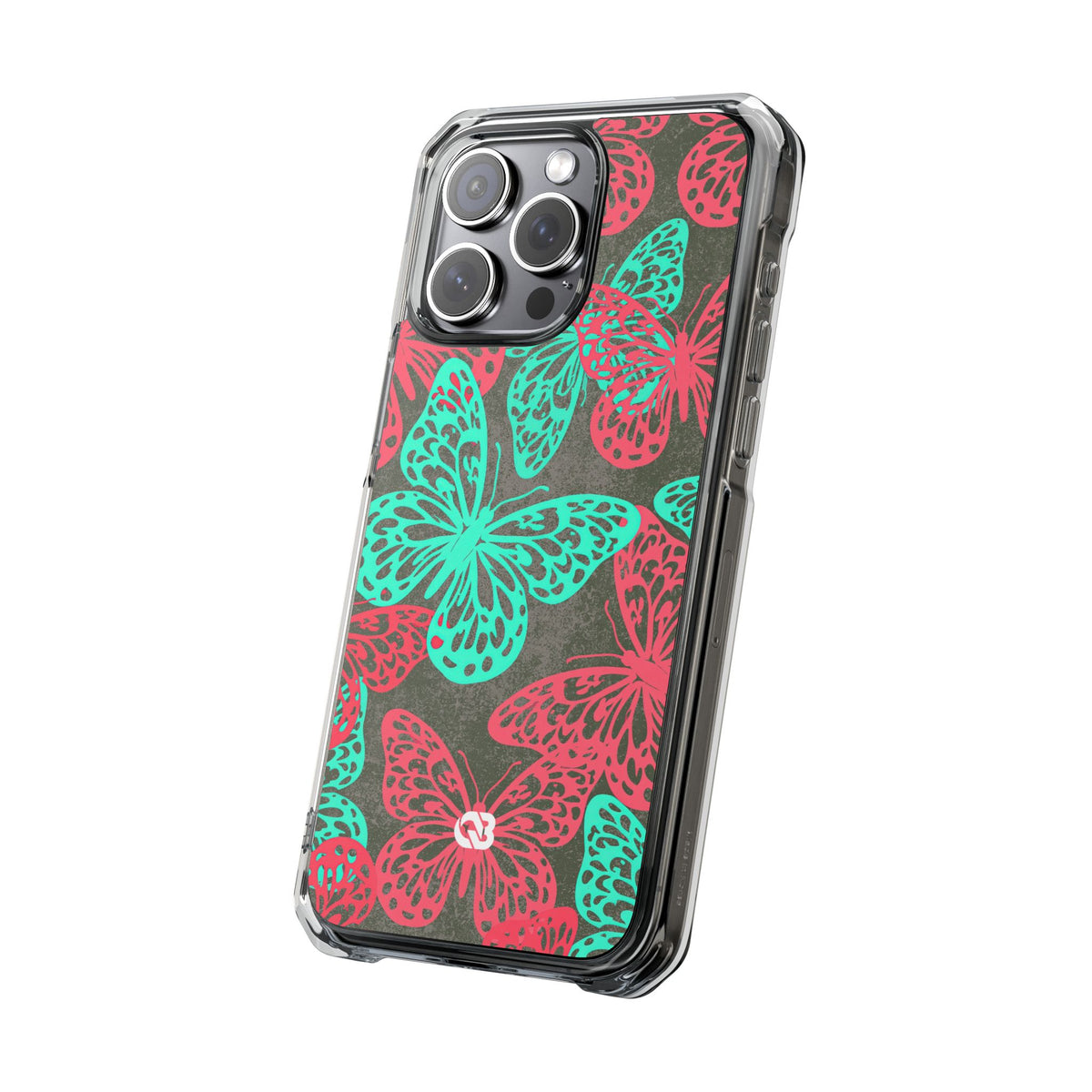 Electric Papillon · Clear Impact Magnetic Phone Case for iPhone · Pink