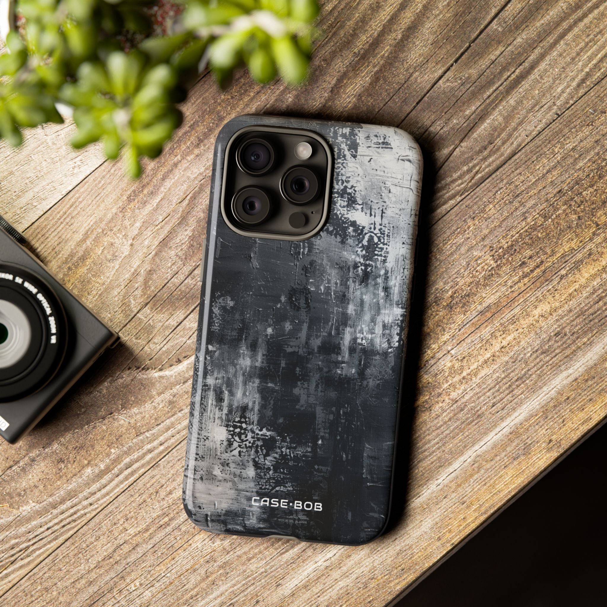 Texturiertes Blackscape iPhone 15 Pro Max Case - Tough