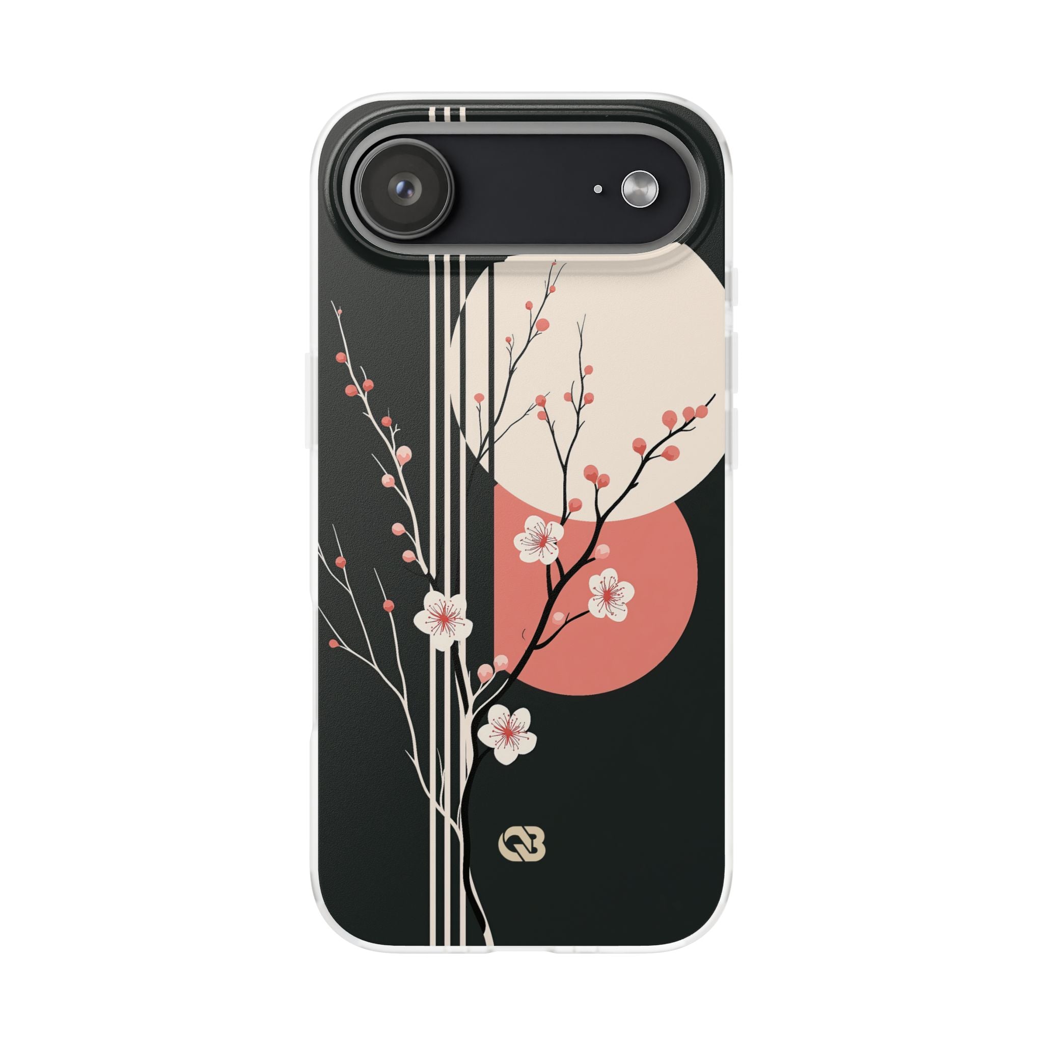 Black Lite Phone Case for iPhone - Kyoto Midnight Blossom