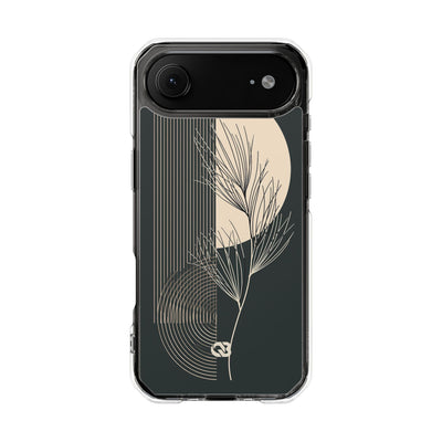 Black Impact MagSafe Phone Case for iPhone - Obsidian Sand Willow