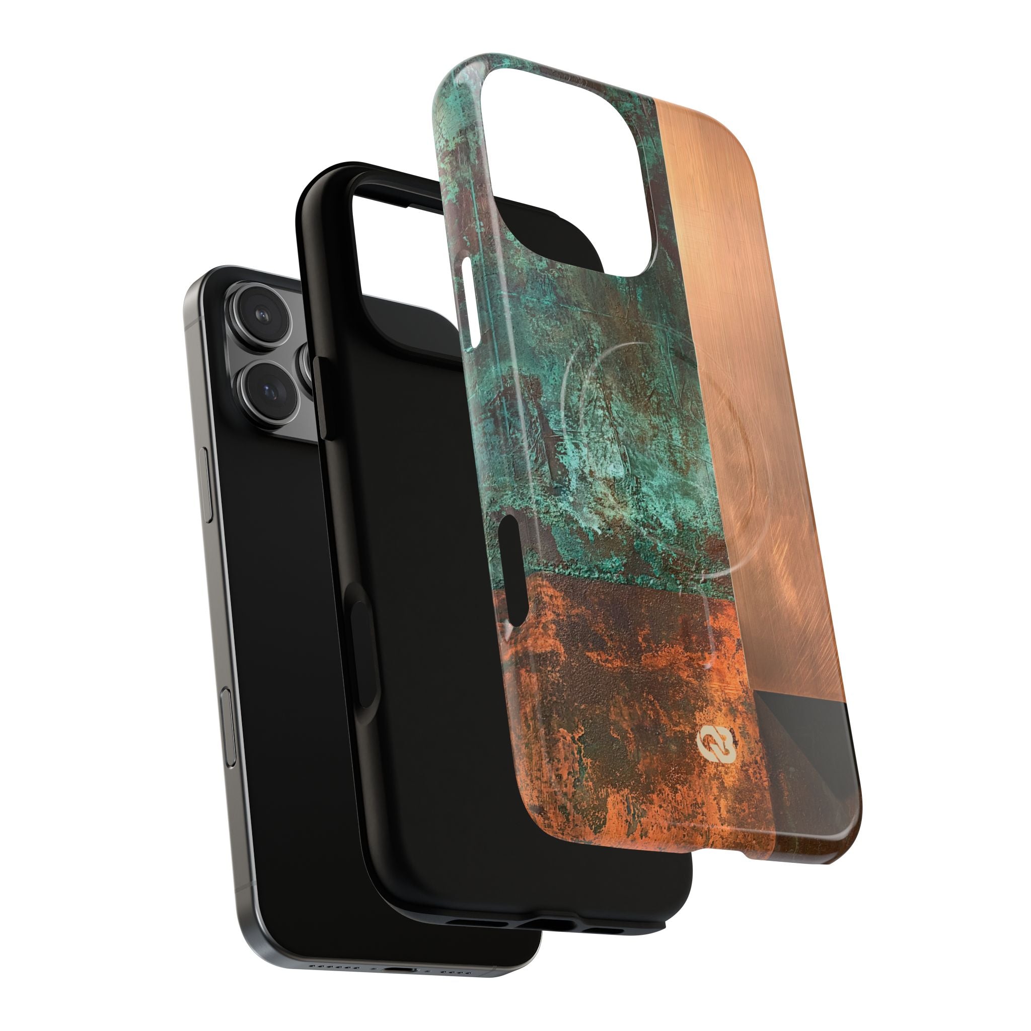 Teal Tough 2.0 Magsafe Phone Case for iPhone - Verdigris Copper Slab