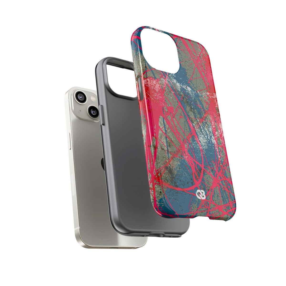 Neon Static Drip · Tough Phone Case for iPhone · Pink
