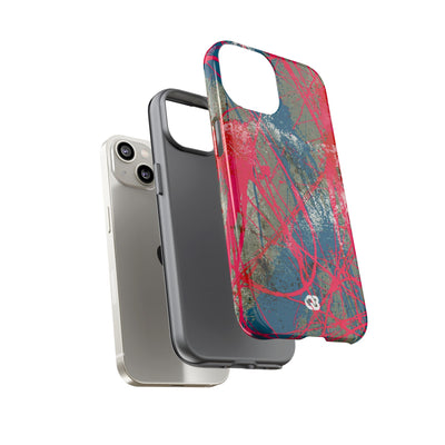 Neon Static Drip · Tough Phone Case for iPhone · Pink