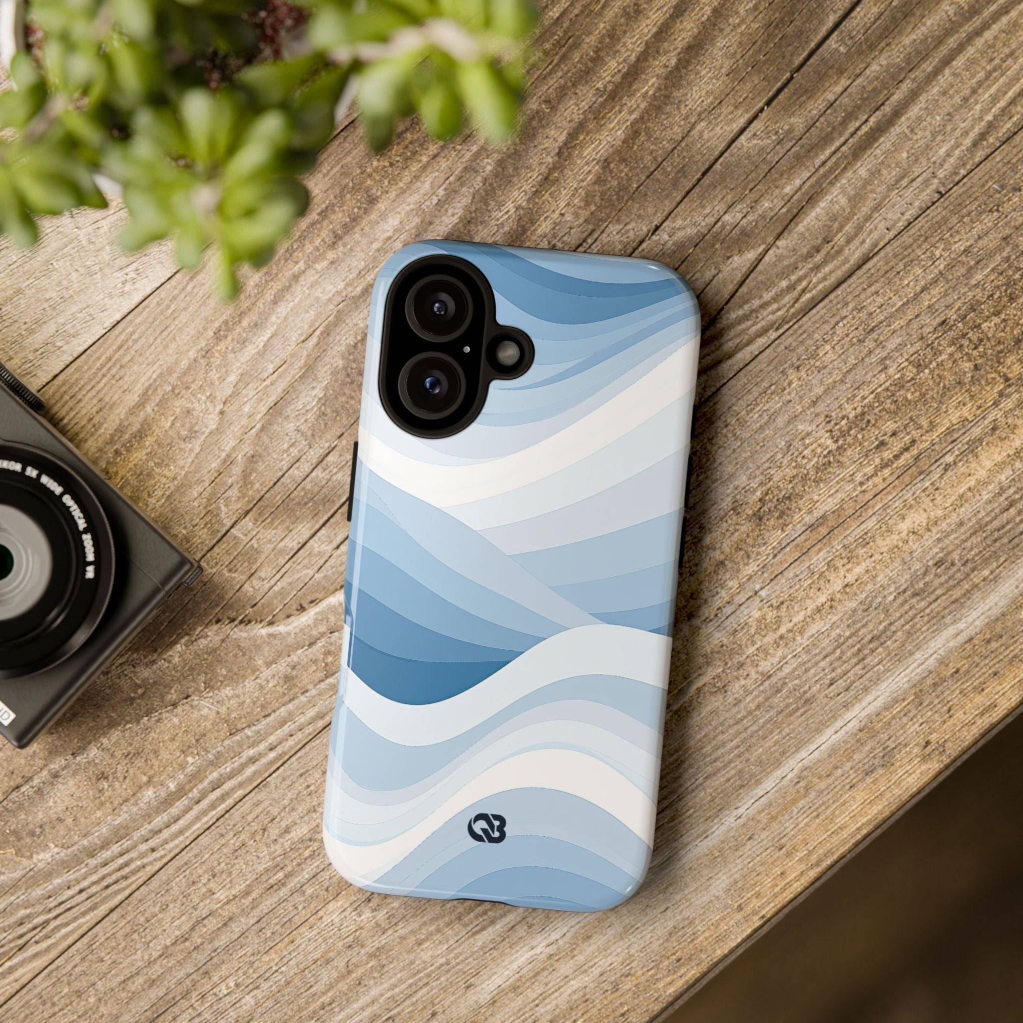 Blue Tough Phone Case for iPhone - Glacial Indigo Flow