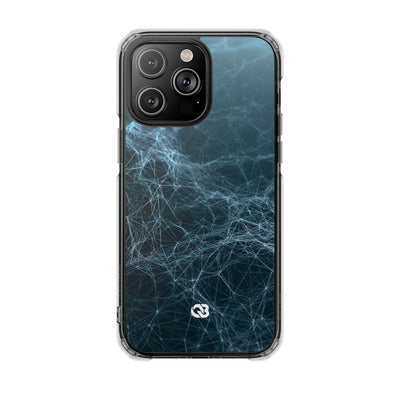 Teal Impact MagSafe Phone Case for iPhone - Arctic Neural Mesh