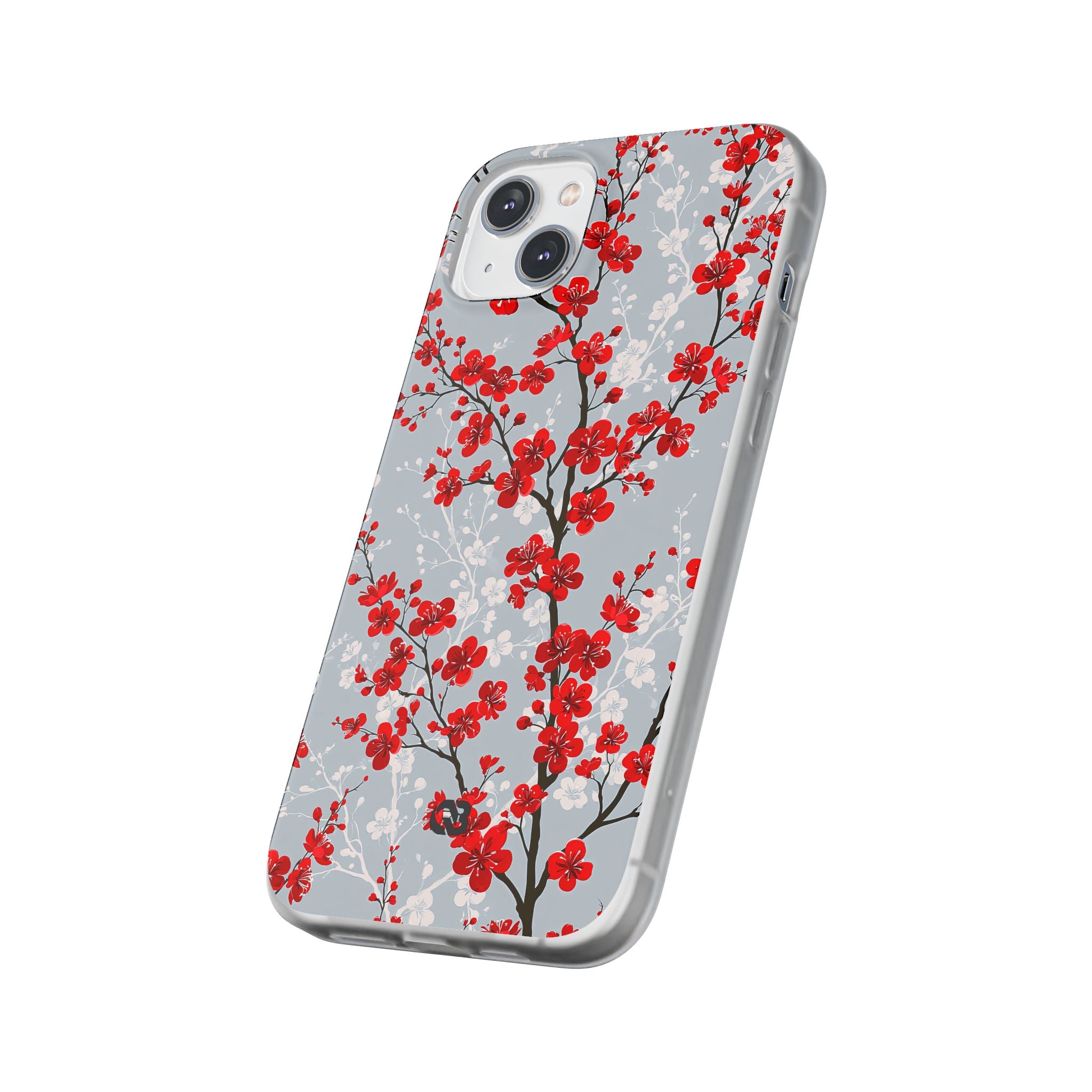 Grey Lite Phone Case for iPhone - Crimson Sakura Slate