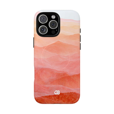Alpenglow Ridge Vista · Tough 2.0 Magnetic Phone Case for iPhone · Orange