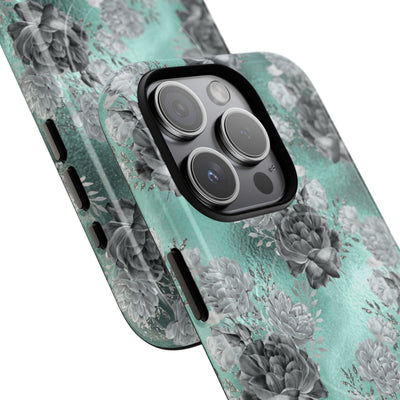 Frost Mint Floral · Tough+ Magsafe