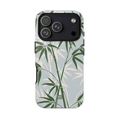 Green Tough Phone Case for iPhone - Kyoto Bamboo Canopy