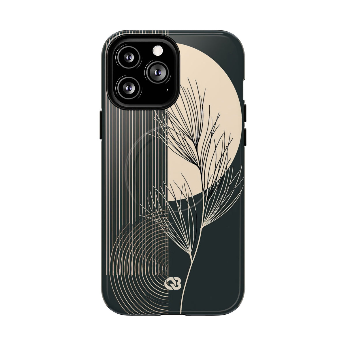 Botanical Crescent Linework · Tough 2.0 Magnetic Phone Case for iPhone · Green