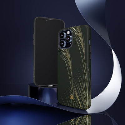 Golden Whispering Reeds · Tough Phone Case for iPhone · Green