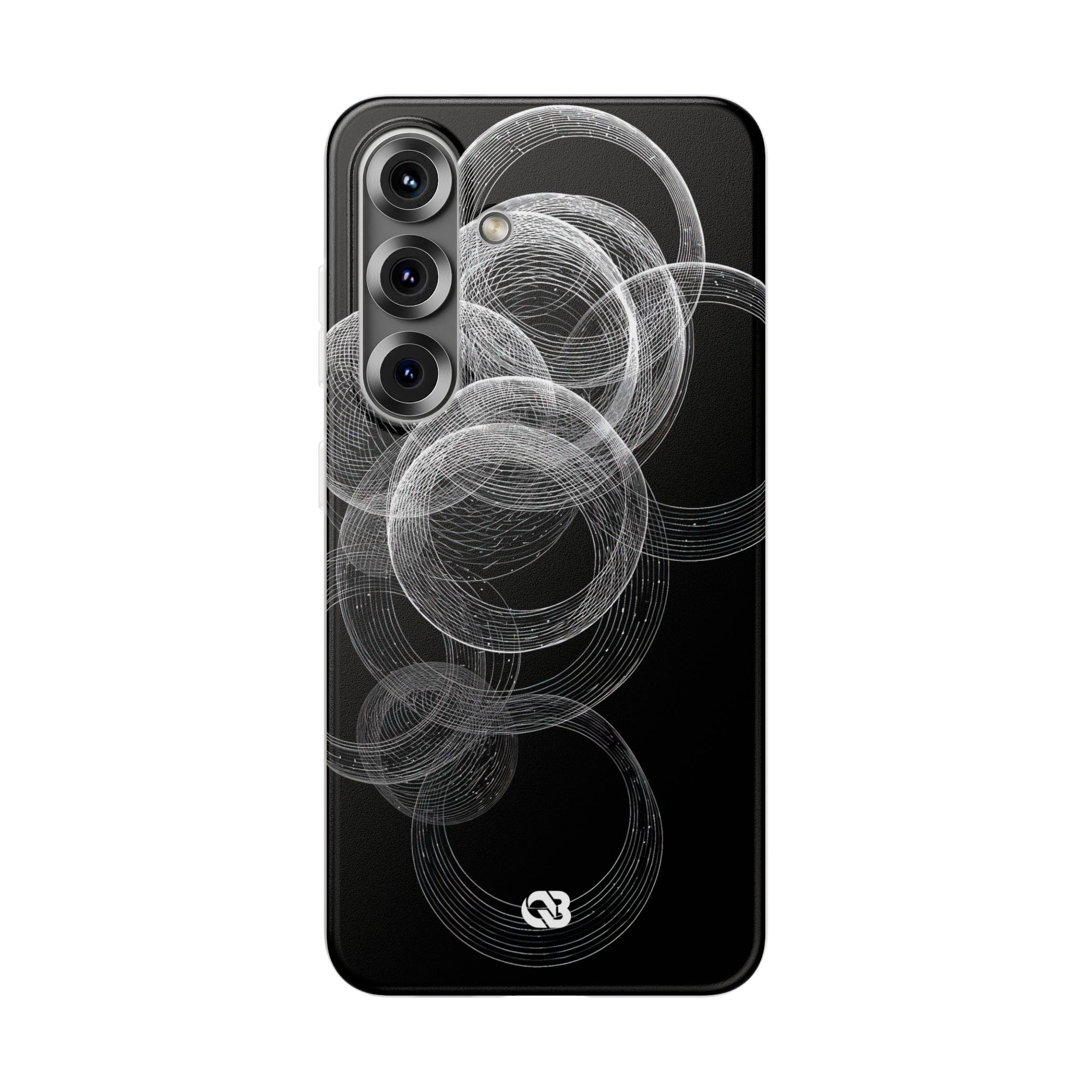 Black Lite Phone Case for Samsung - Kinetic Wireframe Orbit