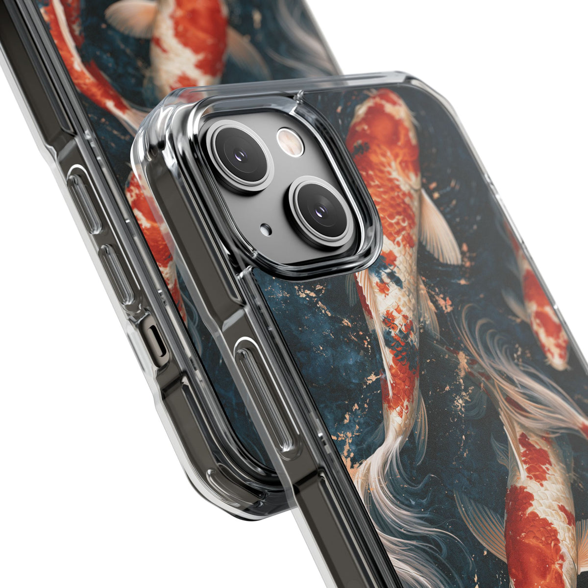 Imperial Nishikigoi · Clear Impact Magnetic Phone Case for iPhone ·  Blue