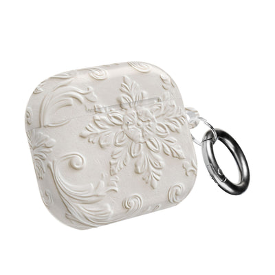 Ivory Baroque Relief · Hard Case for AirPods & AirPods Pro · White