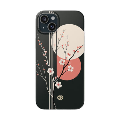 Black Lite Phone Case for iPhone - Kyoto Midnight Blossom