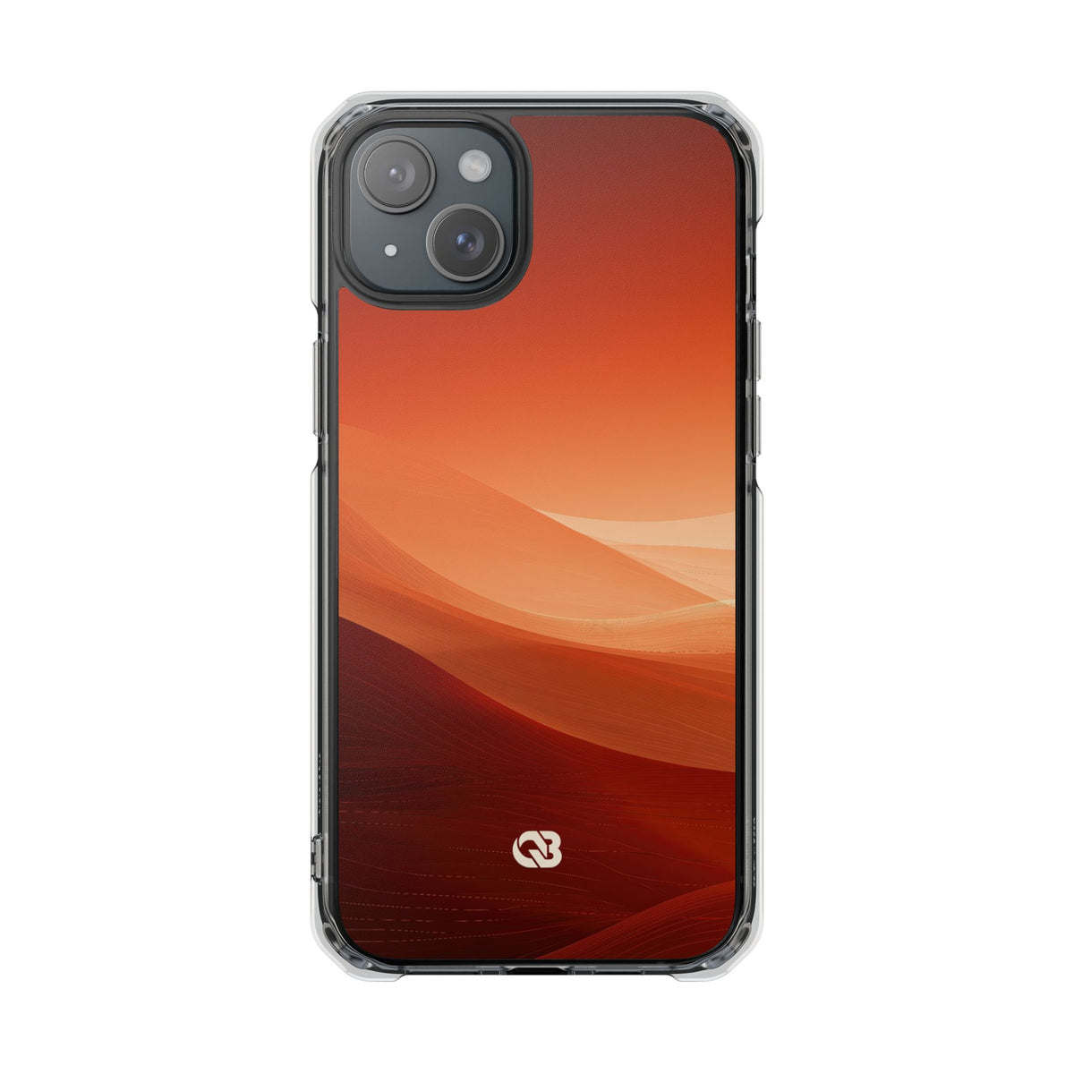 Amber Dune Horizon · Clear Impact Magnetic Phone Case for iPhone ·  Orange