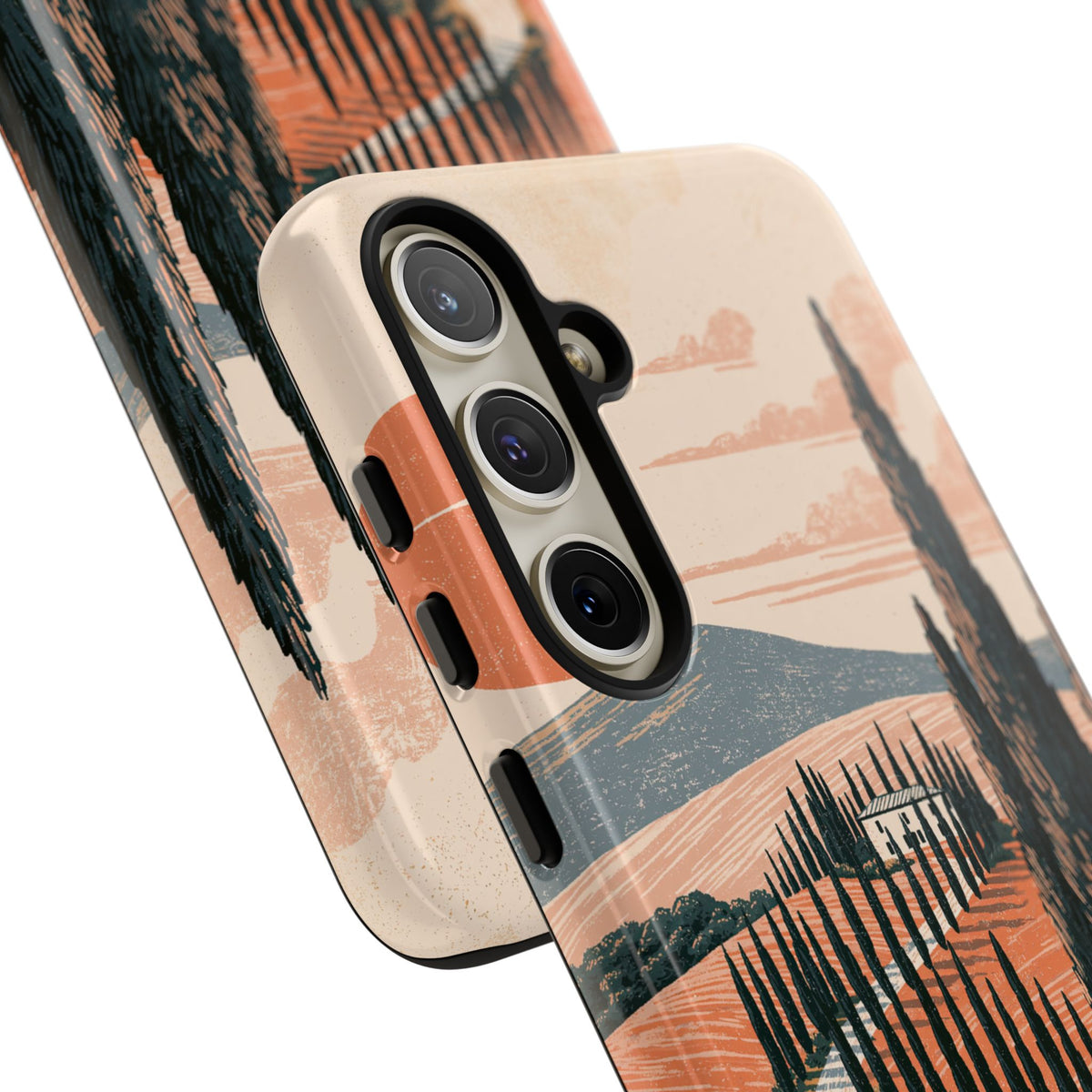 Tuscan Cypress Horizon · Tough Phone Case for Samsung · Orange