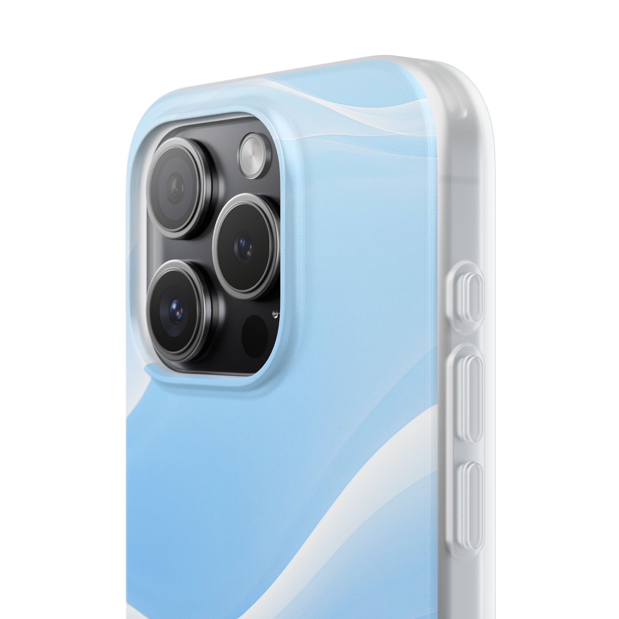 Blue Lite Phone Case for iPhone - Glacial Blue Silk