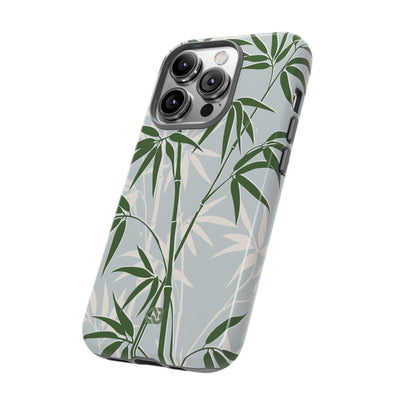 Green Tough Phone Case for iPhone - Kyoto Bamboo Canopy