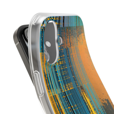 Cyber Glitch Stream · Lite Phone Case for iPhone ·  Teal