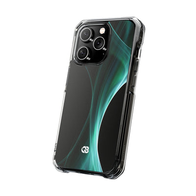 Emerald Lumen · Clear Impact Magnetic Phone Case for iPhone · Green