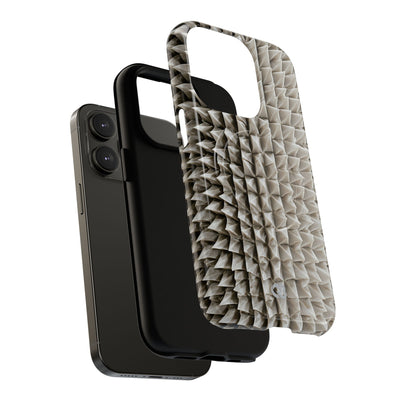 Beige Tough 2.0 Magsafe Phone Case for iPhone - Bone Spiked Grid