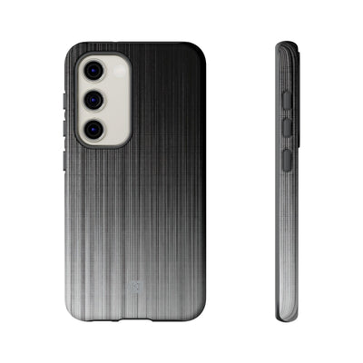 Grey Tough Phone Case for Samsung - Static Vertical Dither