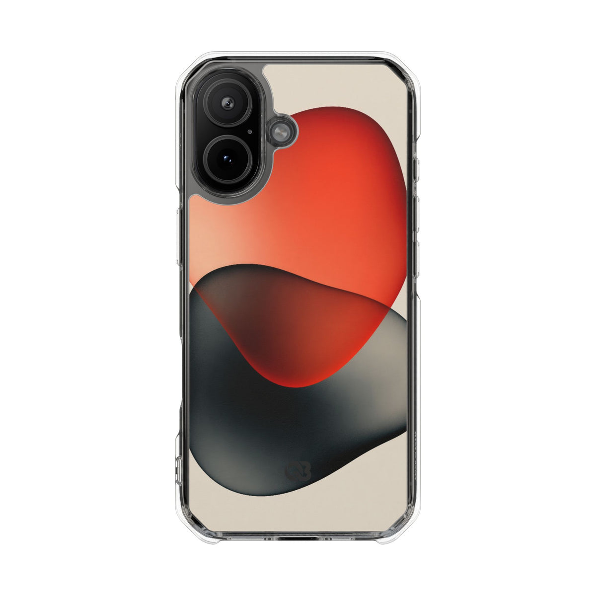 Translucent Crimson Form · Clear Impact Magnetic Phone Case for iPhone · Red