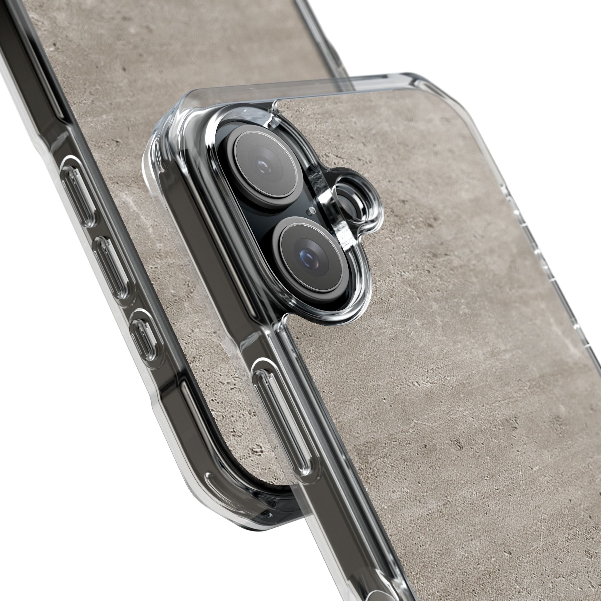 Grey Impact MagSafe Phone Case for iPhone - Brutalist Stone Grit