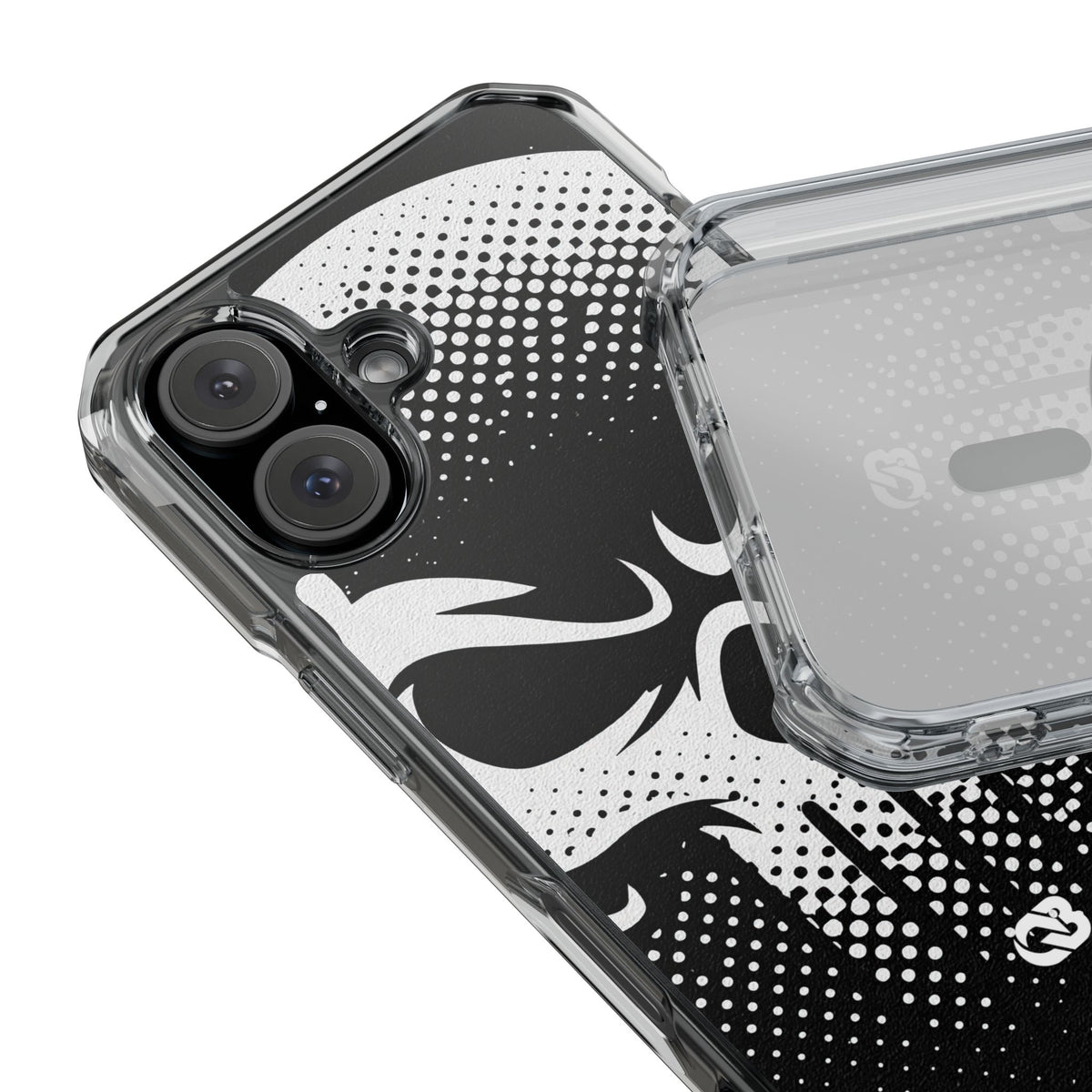 Phantom Halftone · Clear Impact Magnetic Phone Case for iPhone ·  Black