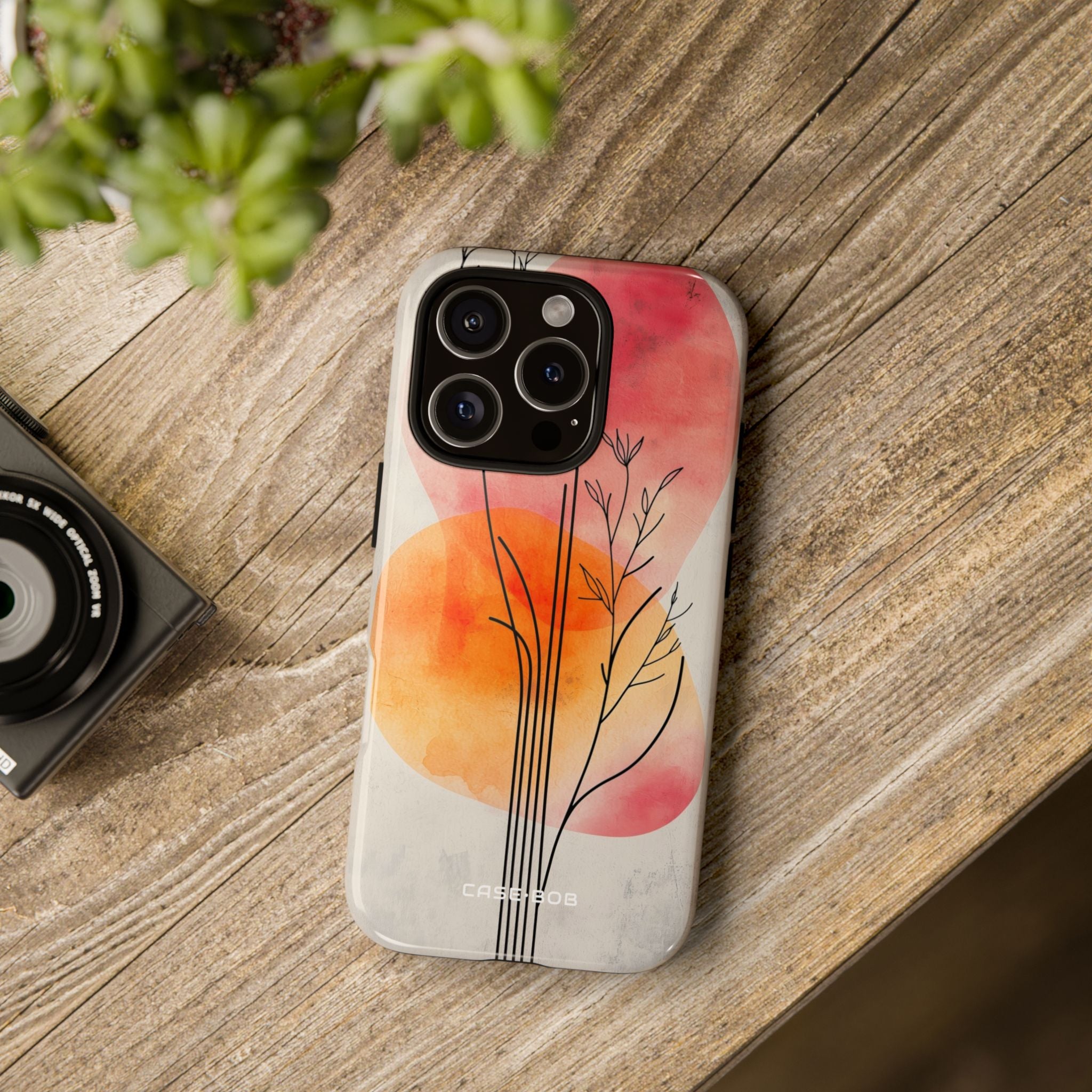 Branching Stems Sunset iPhone 16 Pro Case - Tough