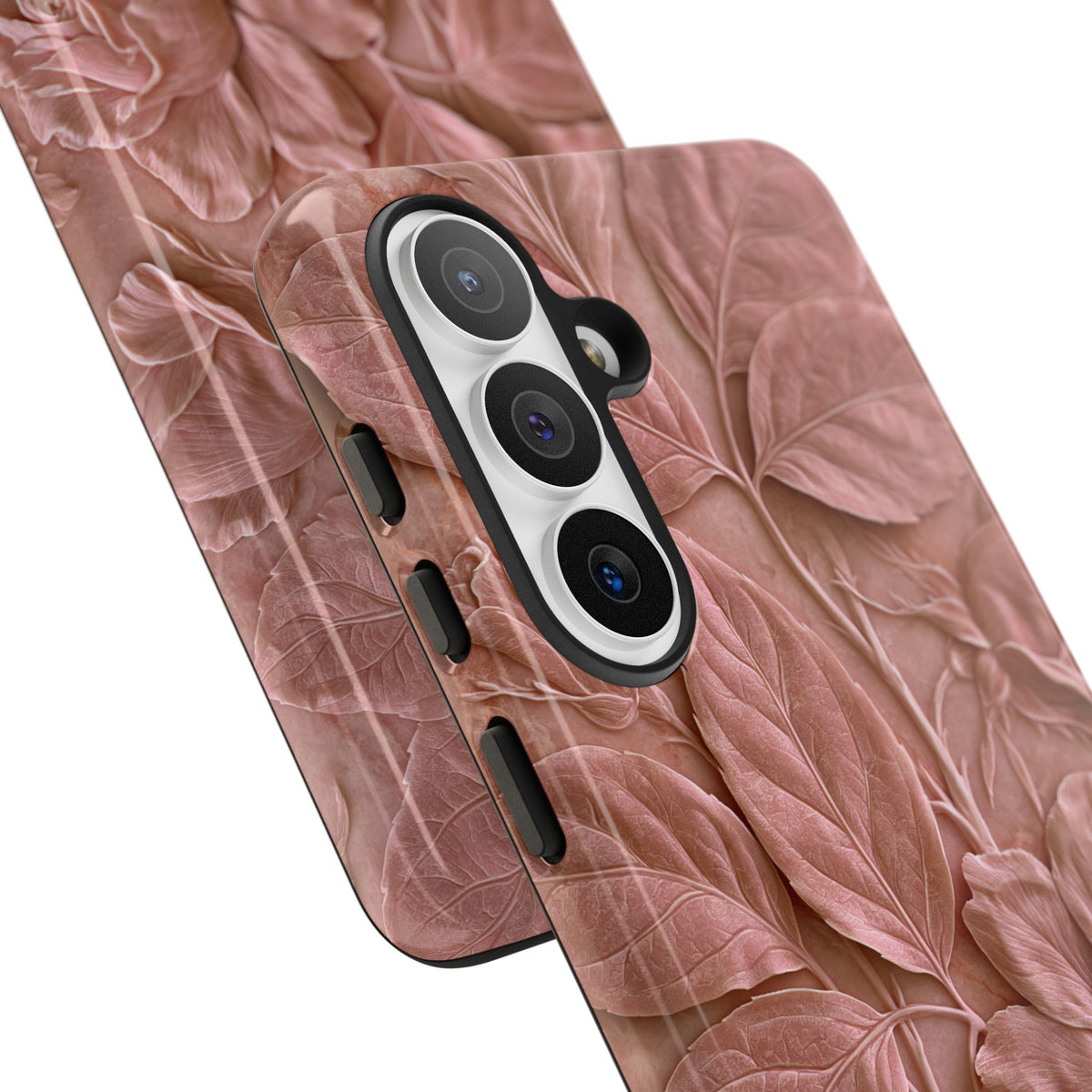 Blush Rose Relief · Tough Phone Case for Samsung · Pink