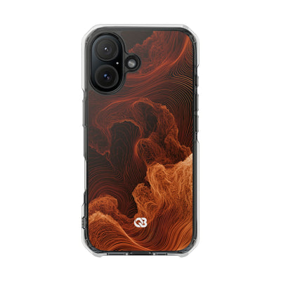 Amber Filament · Clear Impact Magnetic Phone Case for iPhone · Orange