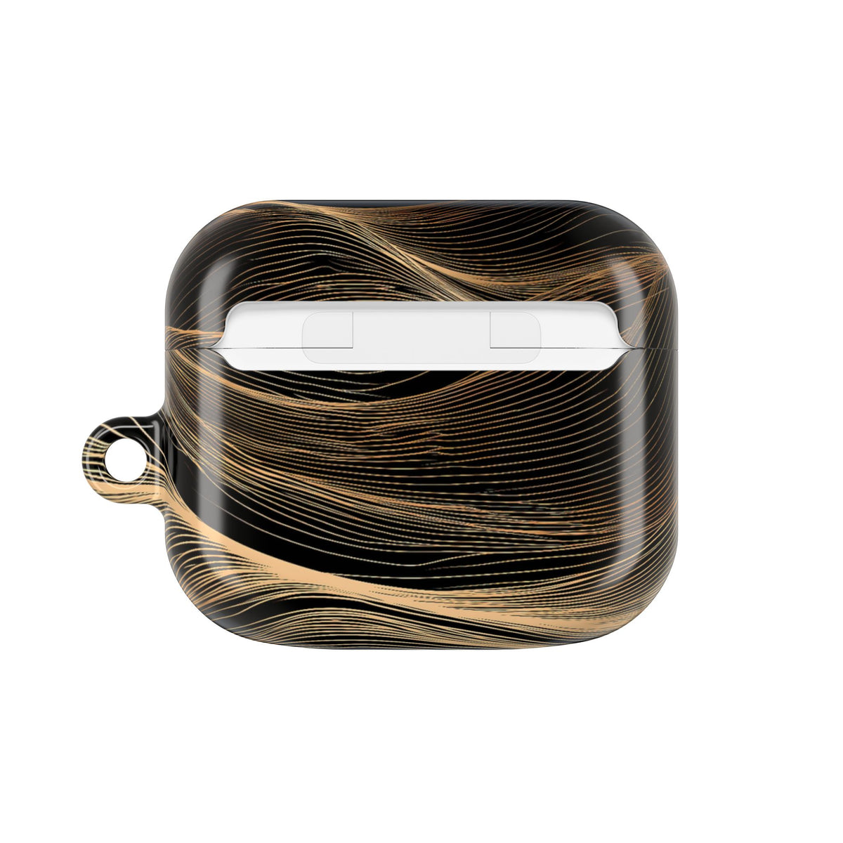 Gilded Ridge Lines · Hard Case for AirPods & AirPods Pro · Black