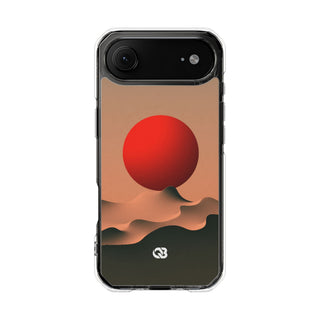 Crimson Sol Ridge · Clear Impact Magnetic Phone Case for iPhone · Red