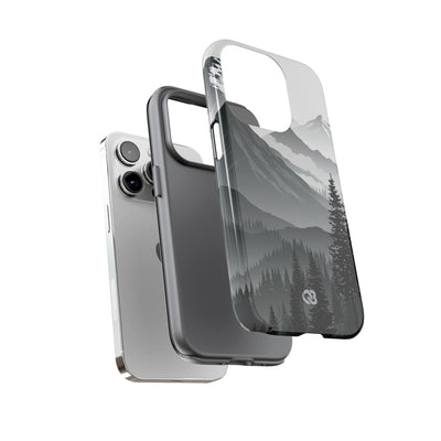 Grey Tough Phone Case for iPhone - Granite Ridge Mist