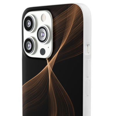Amber Contour Flow · Lite Phone Case for iPhone ·  Black