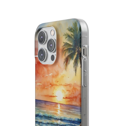 Sunset Palm iPhone 14 Pro Max Case - Soft