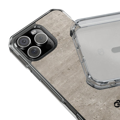 Grey Impact MagSafe Phone Case for iPhone - Brutalist Stone Grit
