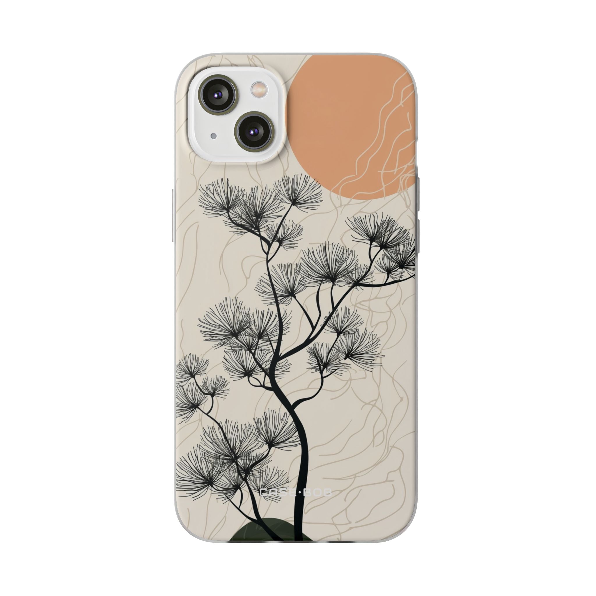 Spiky Tree Sunset iPhone 14 Plus Case - Soft