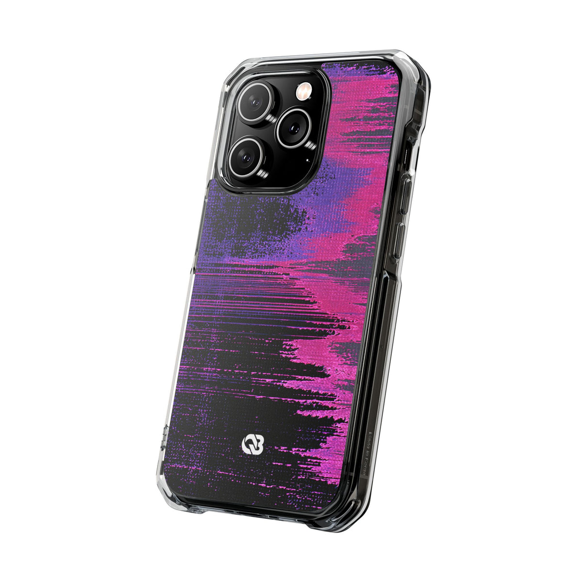 Neon Signal Shift · Clear Impact Magnetic Phone Case for iPhone · Purple