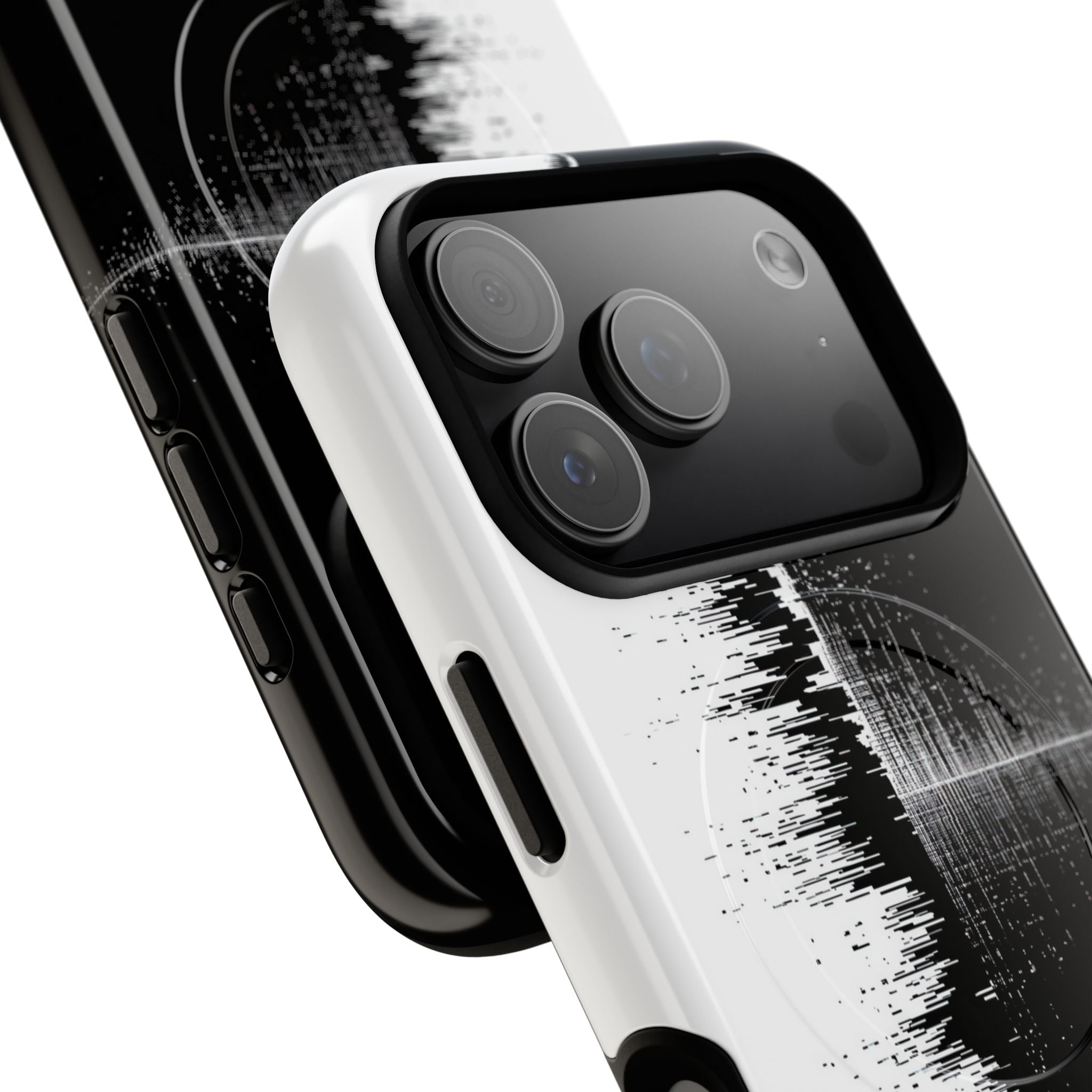 Black Tough 2.0 Magsafe Phone Case for iPhone - Static Signal Split