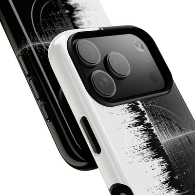 Black Tough 2.0 Magsafe Phone Case for iPhone - Static Signal Split